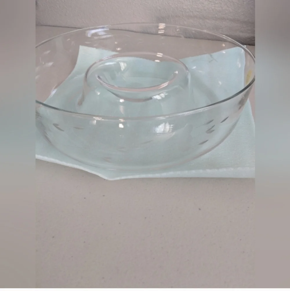 Vintage Crystal Bowl Serveware Entertaining Gift Party Kitchen